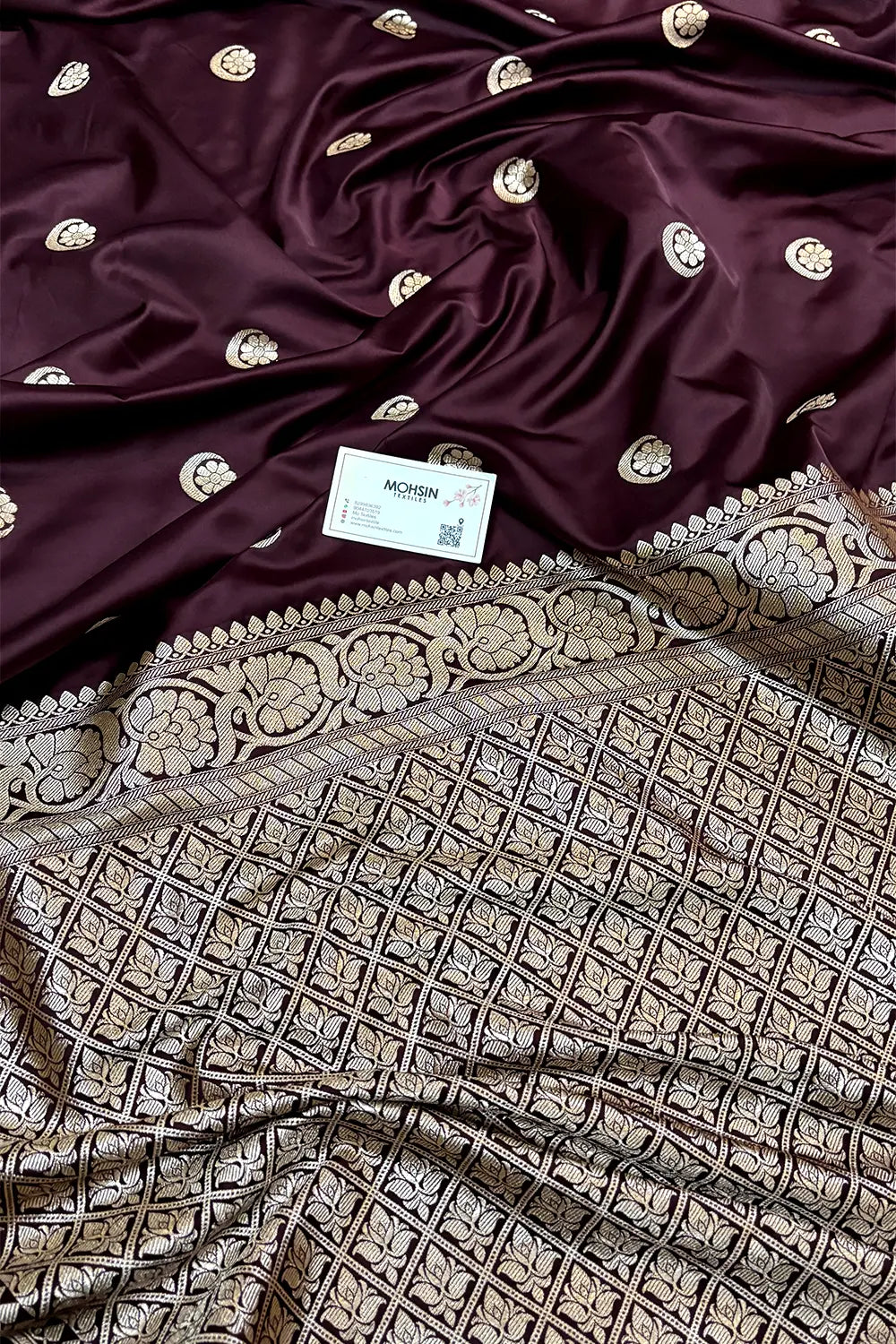 Sonakshi Sinha Wine Katan Mashru Silk Banarasi Saree