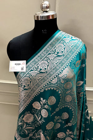 Red Suhani Jaal Katan Mashru Silk Banarasi Saree