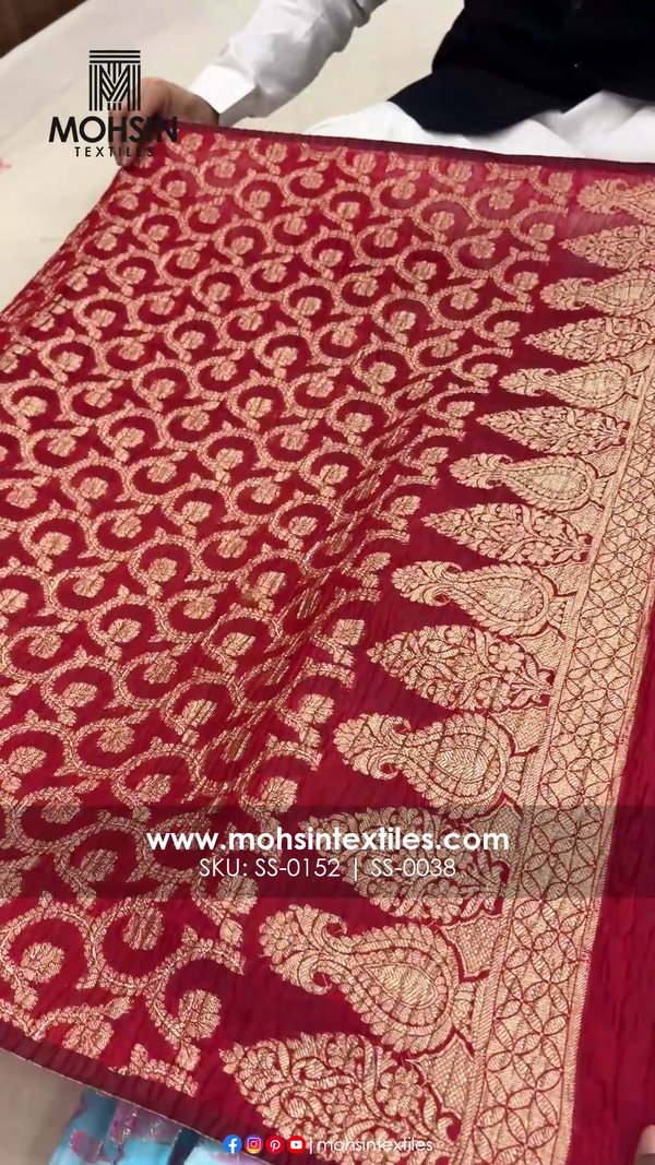 Maroon Crush Kalgha Jaal Banarasi Silk Suit