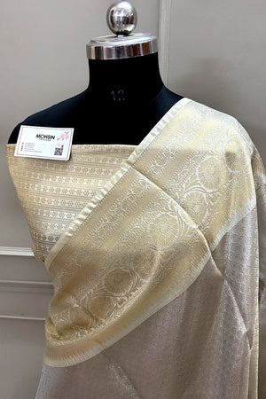 White Tissue Silk Banarasi Saree