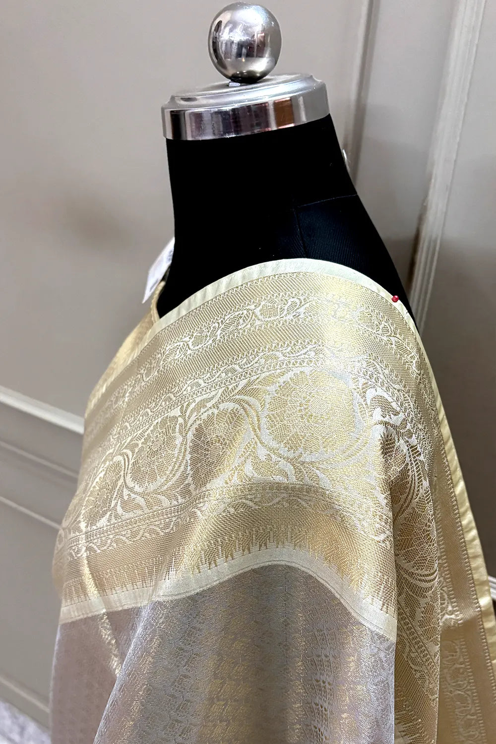 White Tissue Silk Banarasi Saree