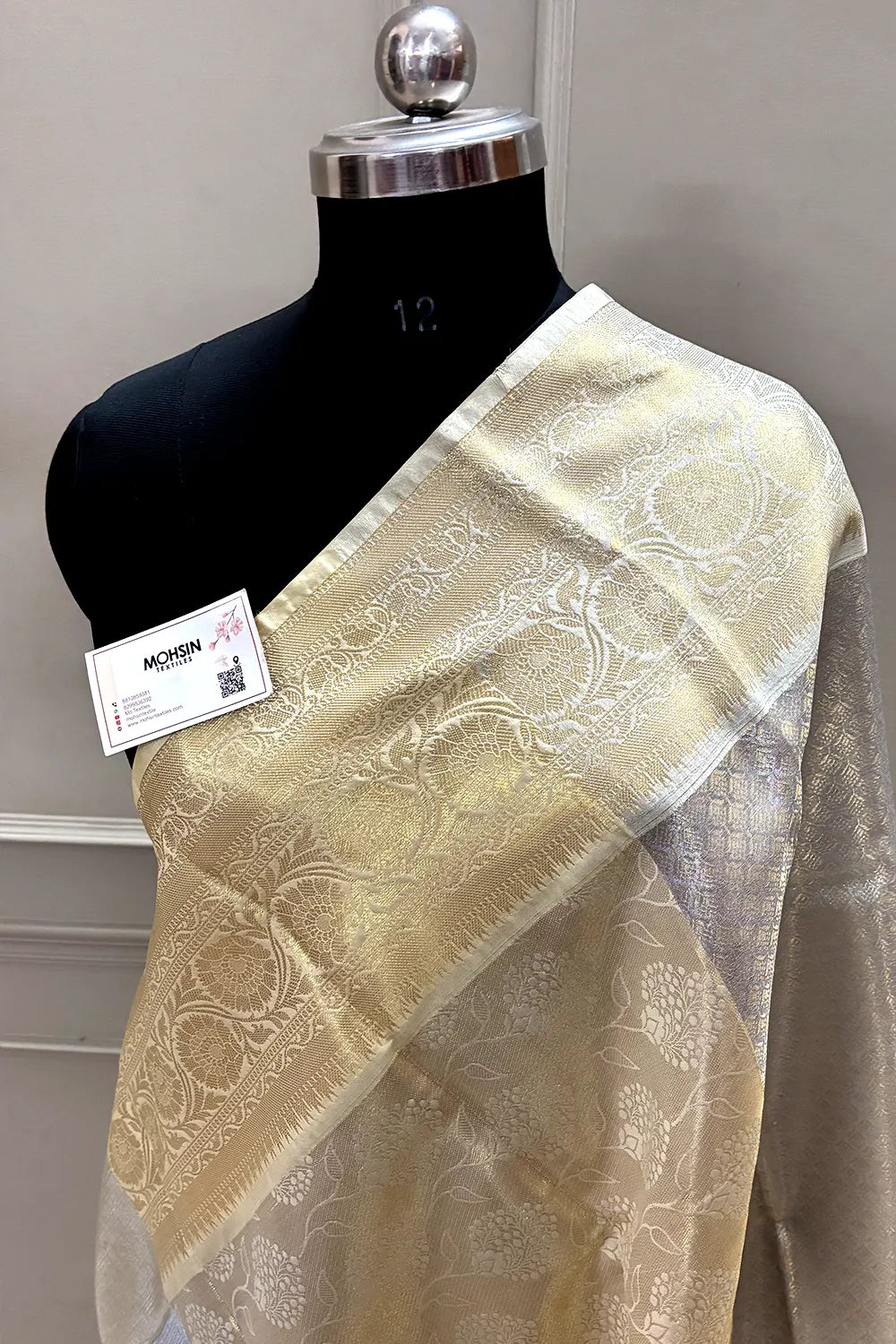 White Tissue Silk Banarasi Saree