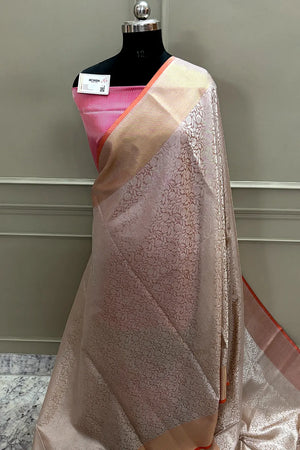 White Tissue Silk Banarasi Saree