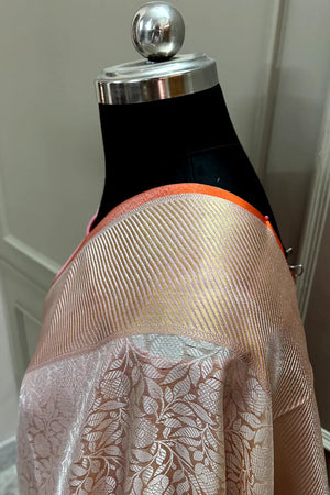 White Tissue Silk Banarasi Saree