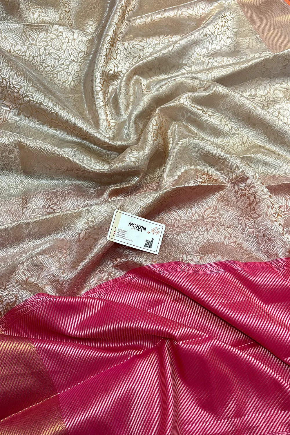 White Tissue Silk Banarasi Saree