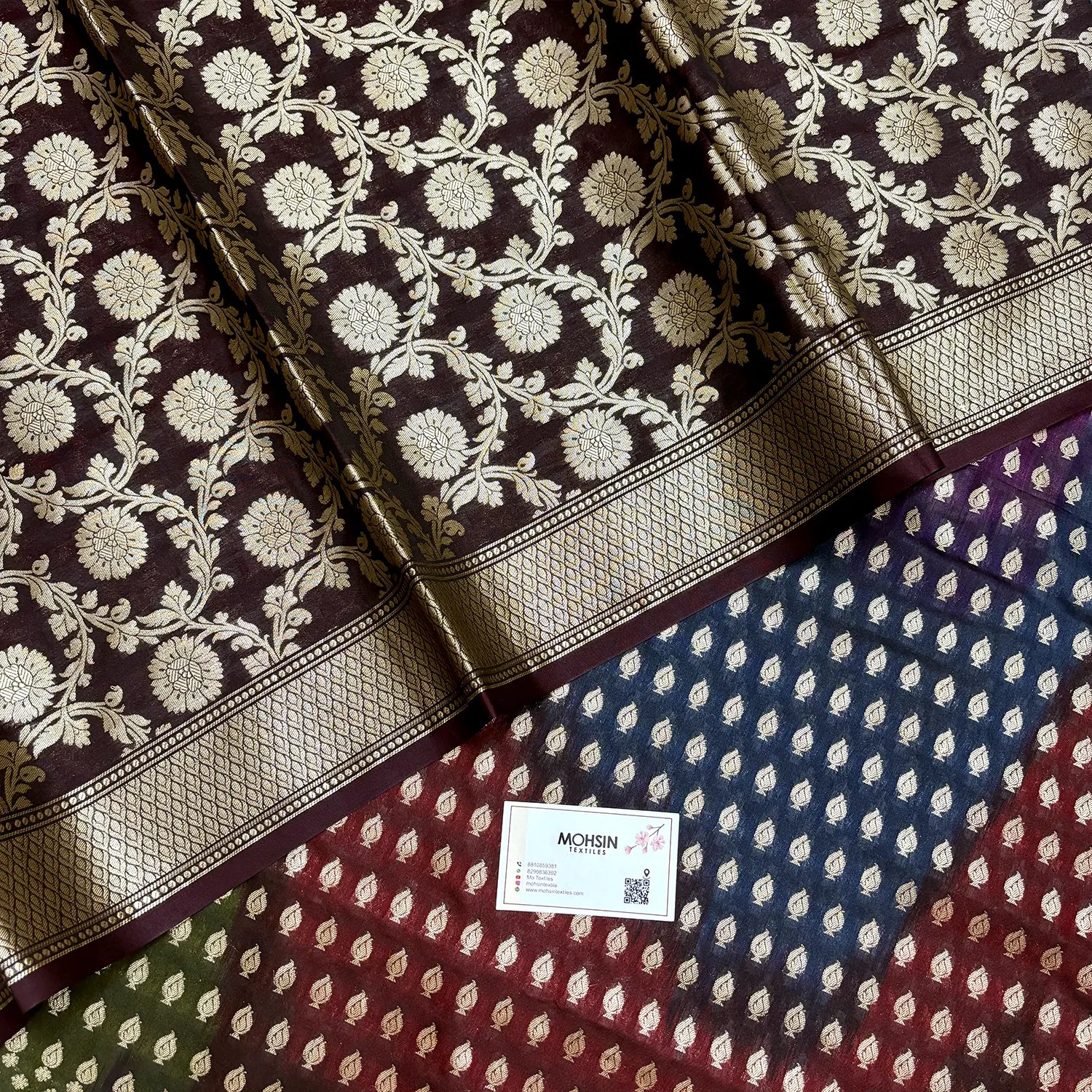 Wine Guldaan Agni Rangkaat Katan Silk Banarasi Suit