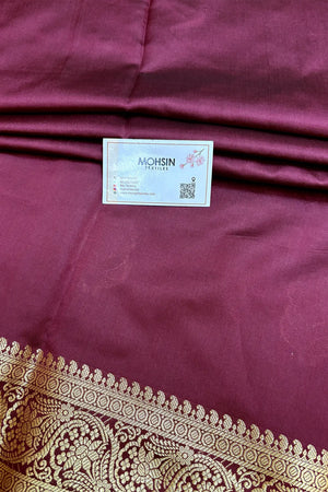 Wine Tilismi Kalli Semi Katan Silk Banarasi Saree