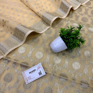 Yellow Resham Banarasi Silk Suit