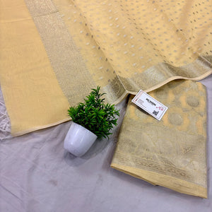Yellow Resham Banarasi Silk Suit