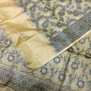 Yellow Resham Banarasi Silk Suit