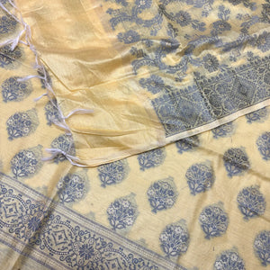 Yellow Resham Banarasi Silk Suit