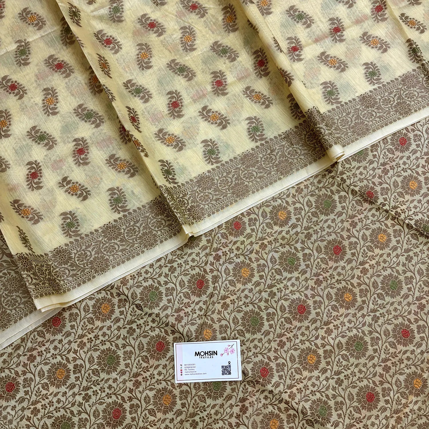 Yellow Resham Banarasi Silk Suit