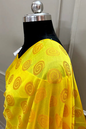 Yellow Resham Silk Banarasi Saree