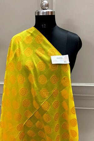 Yellow Resham Silk Banarasi Saree