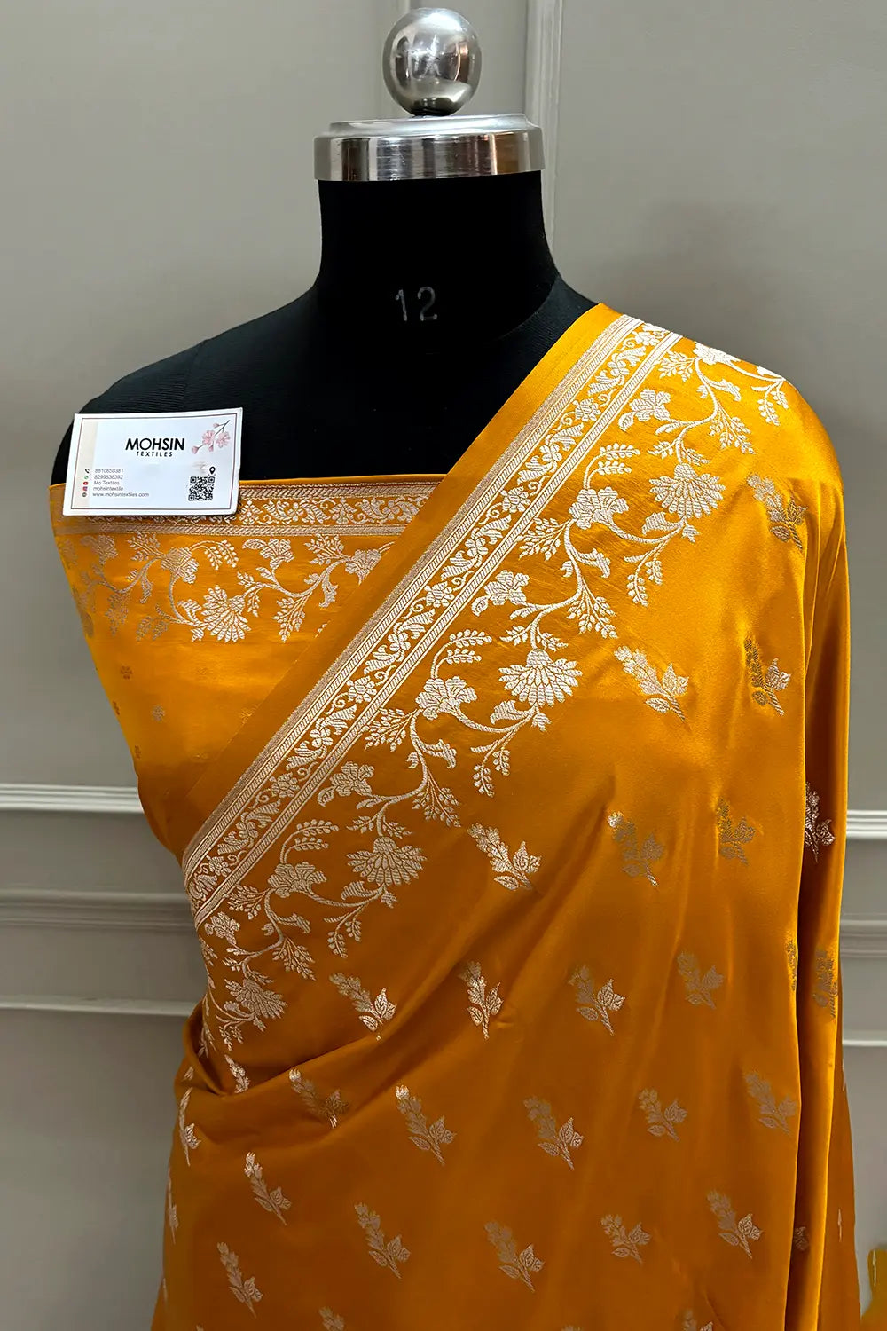 Yellow Tejo Katan Silk Banarasi Saree