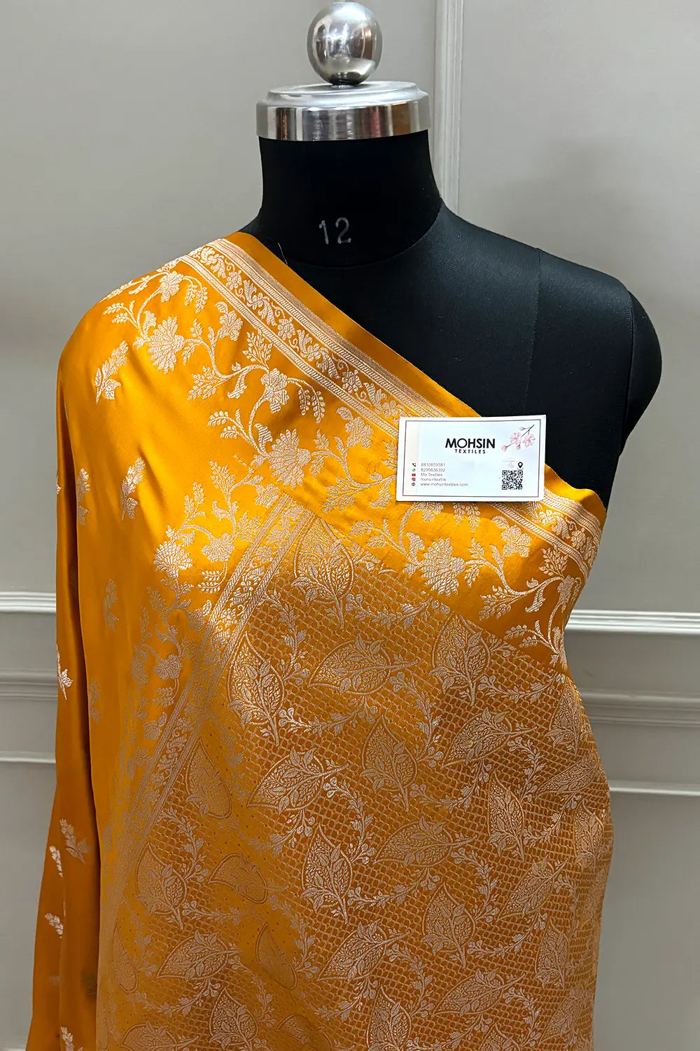 Yellow Tejo Katan Silk Banarasi Saree