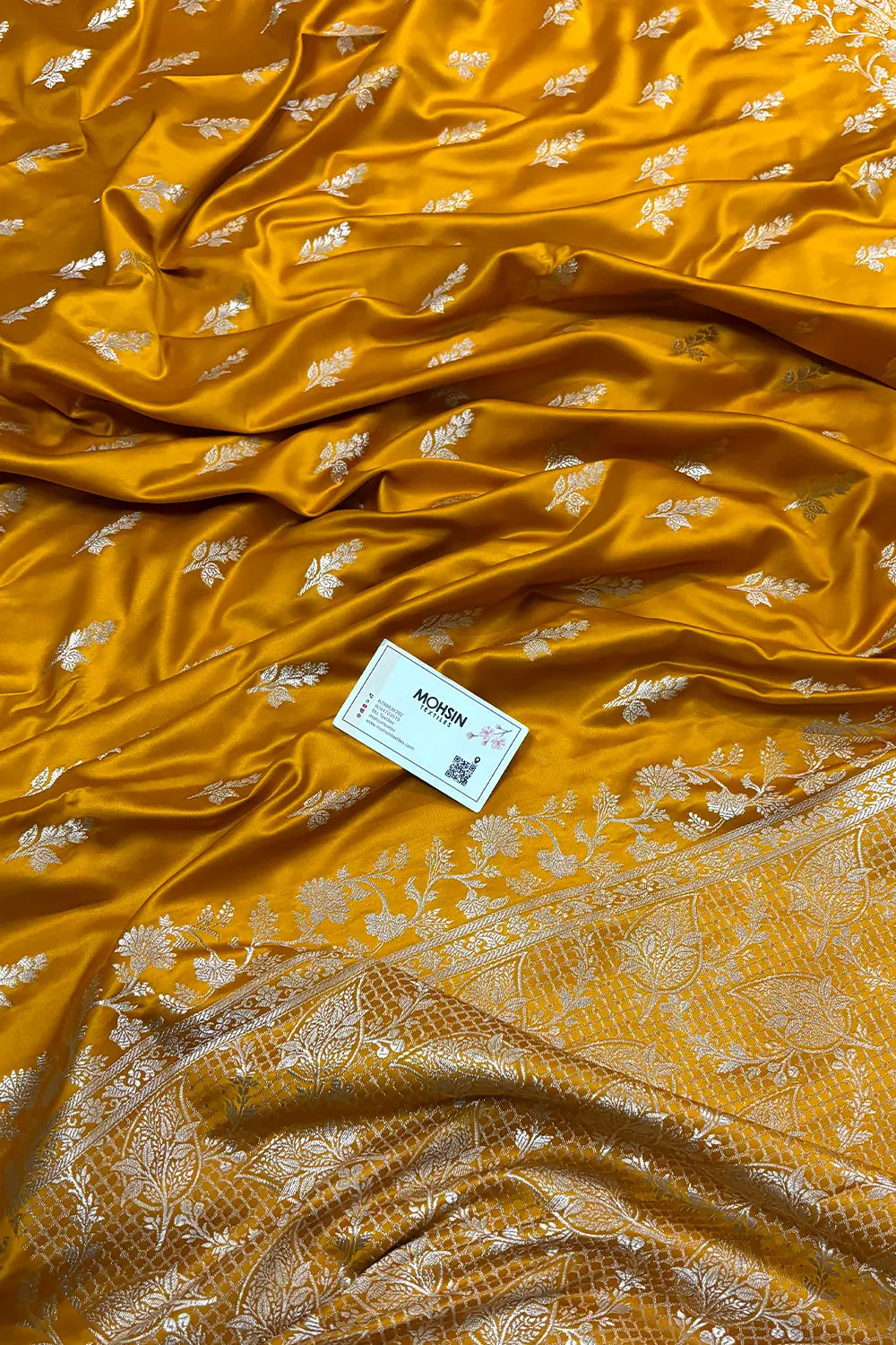Yellow Tejo Katan Silk Banarasi Saree