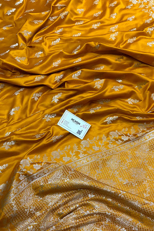 Yellow Tejo Katan Silk Banarasi Saree
