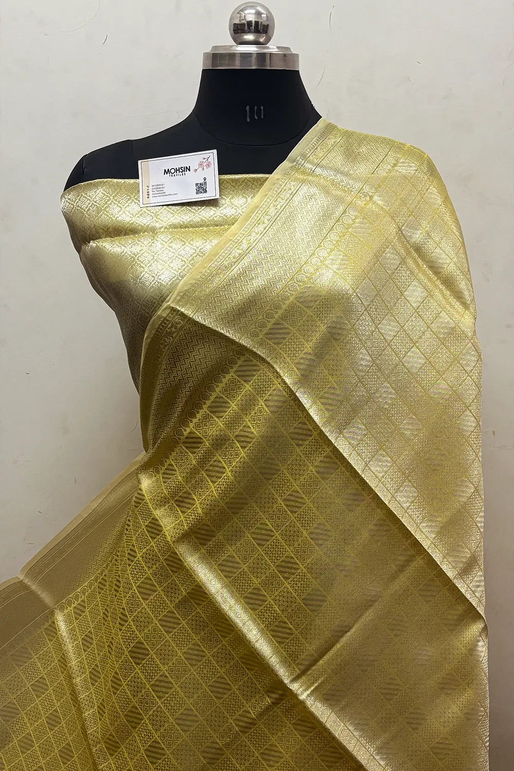 Yellow Tissue Silk Banarasi Saree