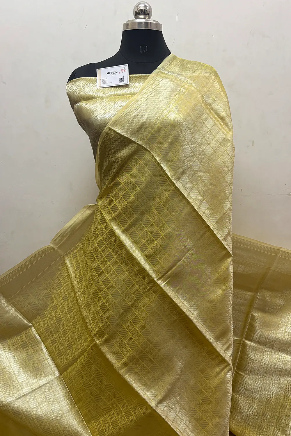 Yellow Tissue Silk Banarasi Saree
