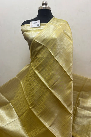 Yellow Tissue Silk Banarasi Saree