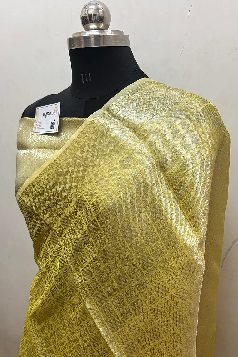 Yellow Tissue Silk Banarasi Saree