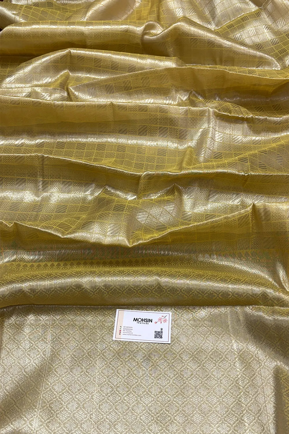 Yellow Tissue Silk Banarasi Saree