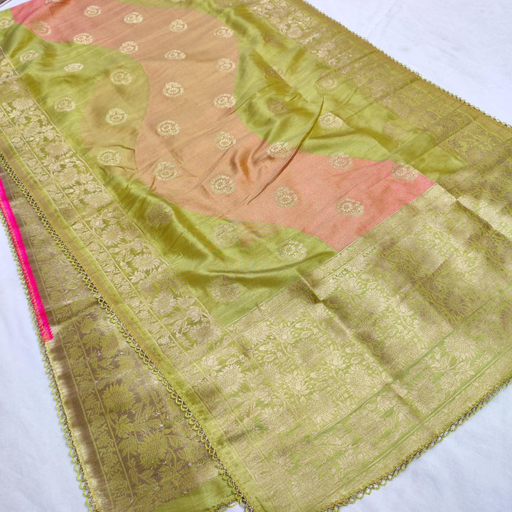 Best Banarasi Katan Silk Stole For Party Occasions & Wedding. Soft Pure Katan Stole With Zari Work.