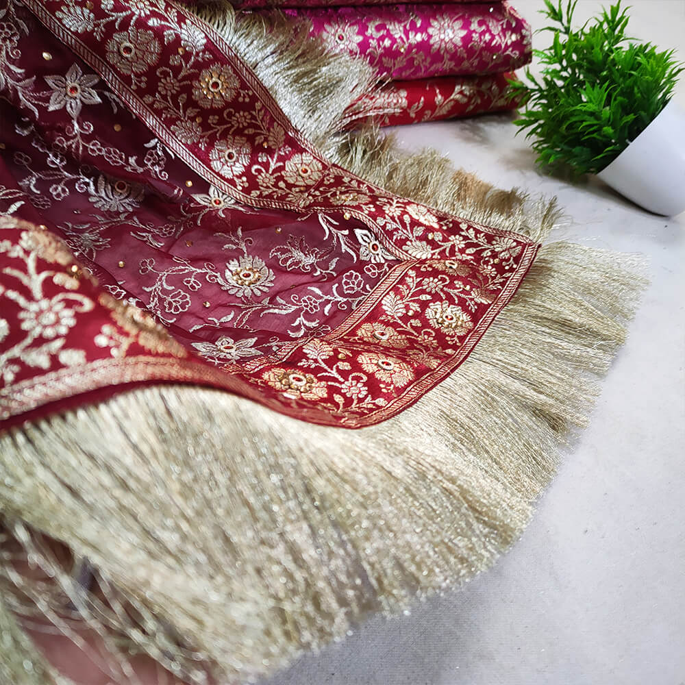 Premium Quality Jhalar Patti Kiran Lace (Golden)