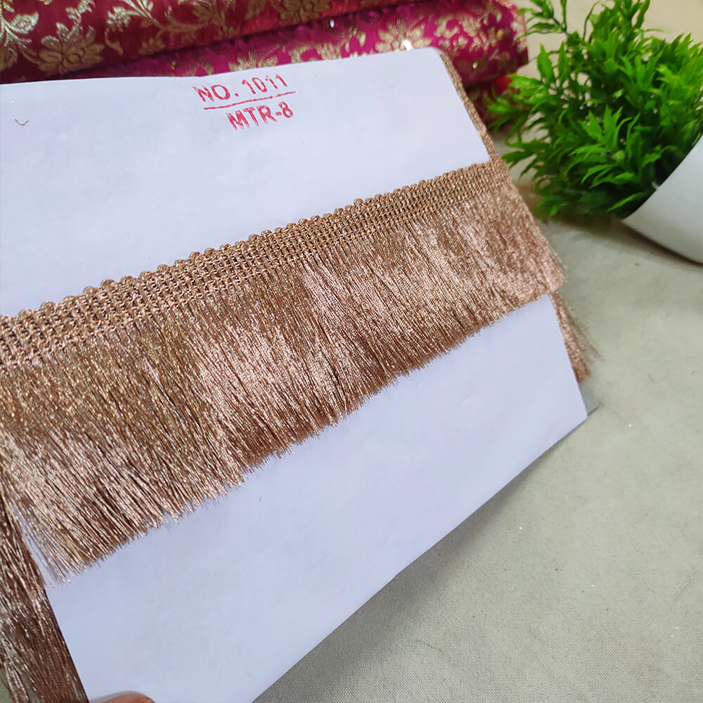 Premium Quality Jhalar Patti Kiran Lace (Rose Gold)