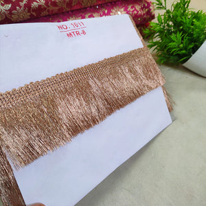 Premium Quality Jhalar Patti Kiran Lace (Rose Gold)