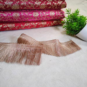 Premium Quality Jhalar Patti Kiran Lace (Rose Gold)