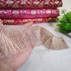 Premium Quality Jhalar Patti Kiran Lace (Rose Gold)
