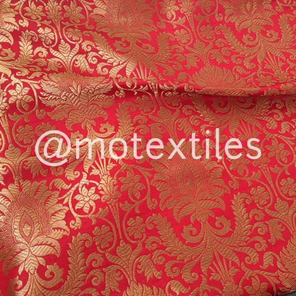 Banarasi Satan Silk Dress Material Unstitched - Mohsin Textiles