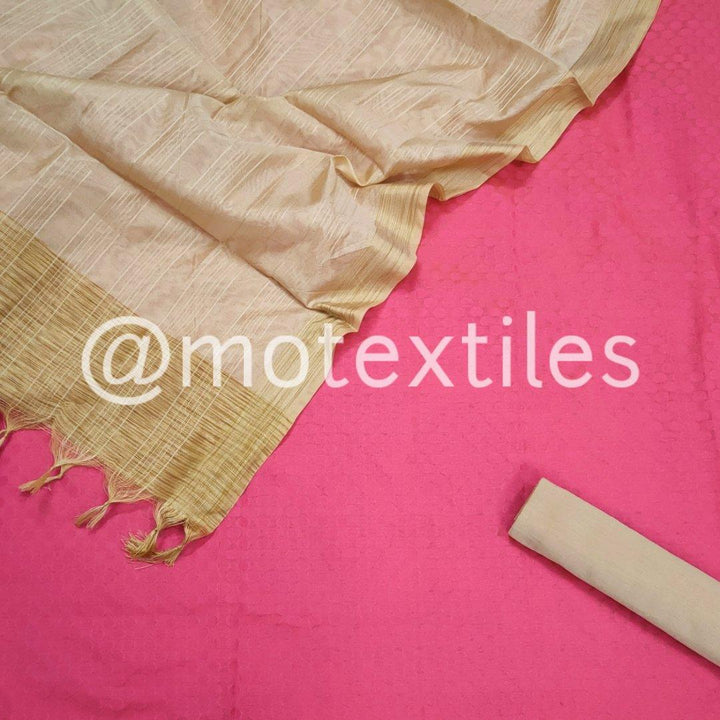 Banarasi Cotton Silk Suit Unstitched - Mohsin Textiles