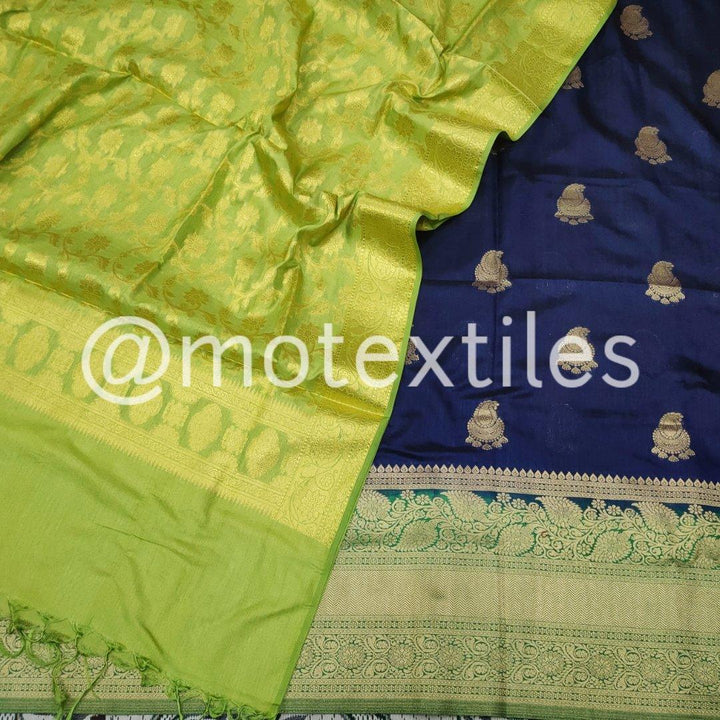 Banarasi Katan Silk Suit Unstitched - Mohsin Textiles