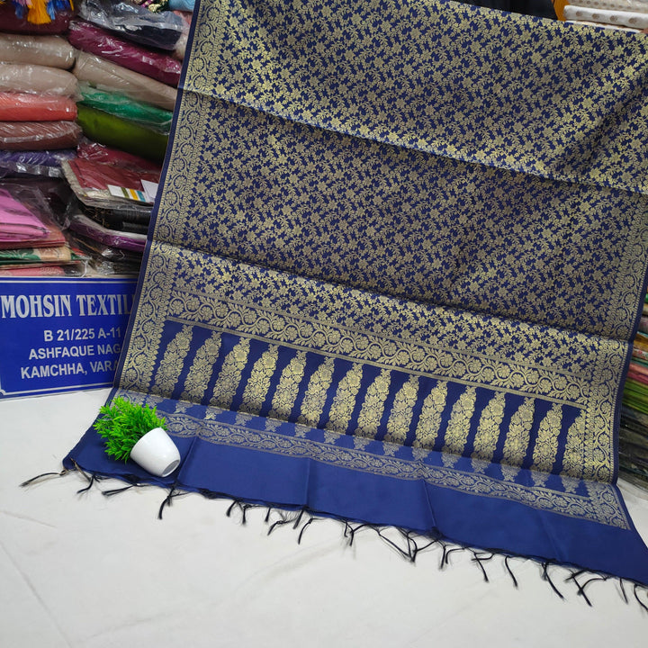 Panwar Saton Silk Dupatta Heavy Jaal with Anchal - Mohsin Textiles