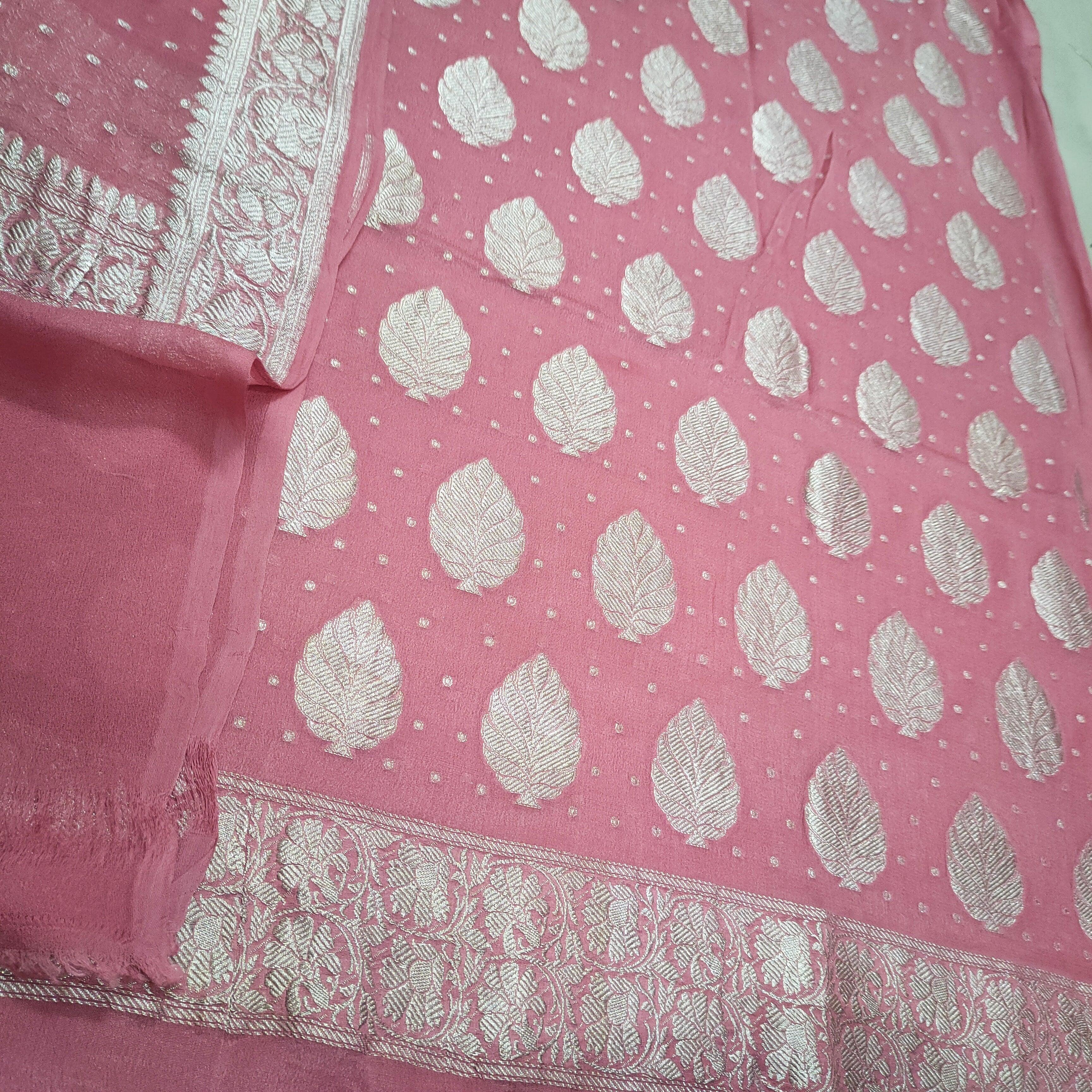 Pure Khaddi chiffon Banarasi suit #silk #khaddi #pure 9044703519 - YouTube