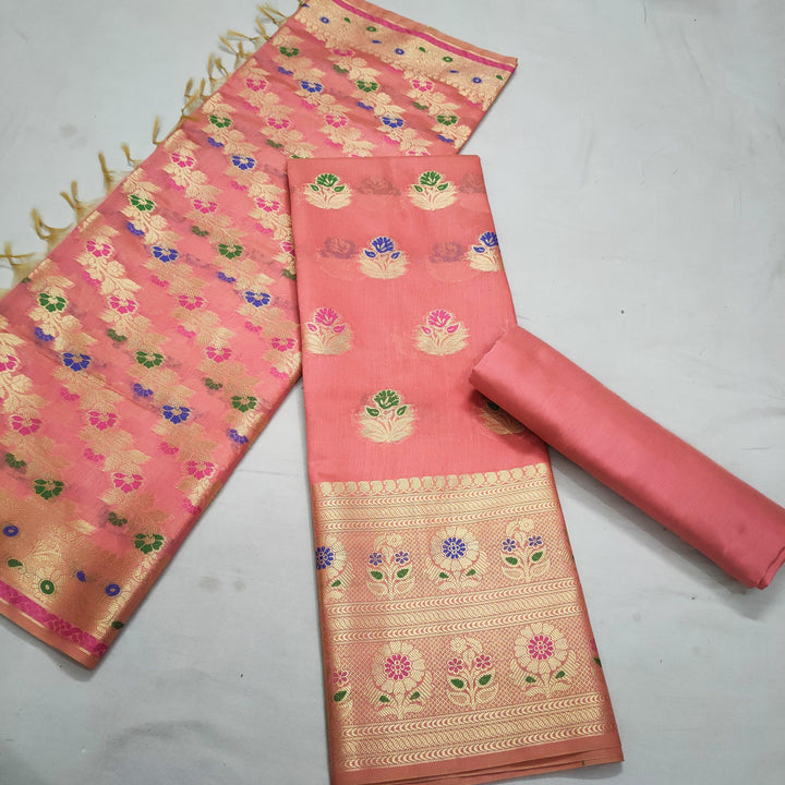 Banarasi Tilfi Resham Silk Suit Salwar Kameez (Guldasta ) Pitch - Mohsin Textiles