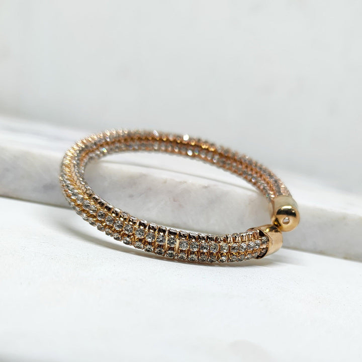 Rose Gold Bracelet With Stone Design American Diamond - Mohsin Textiles