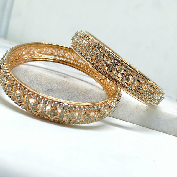 Jewellery Gold Plated Stone Bangles For Women's & Girls - Mohsin Textiles