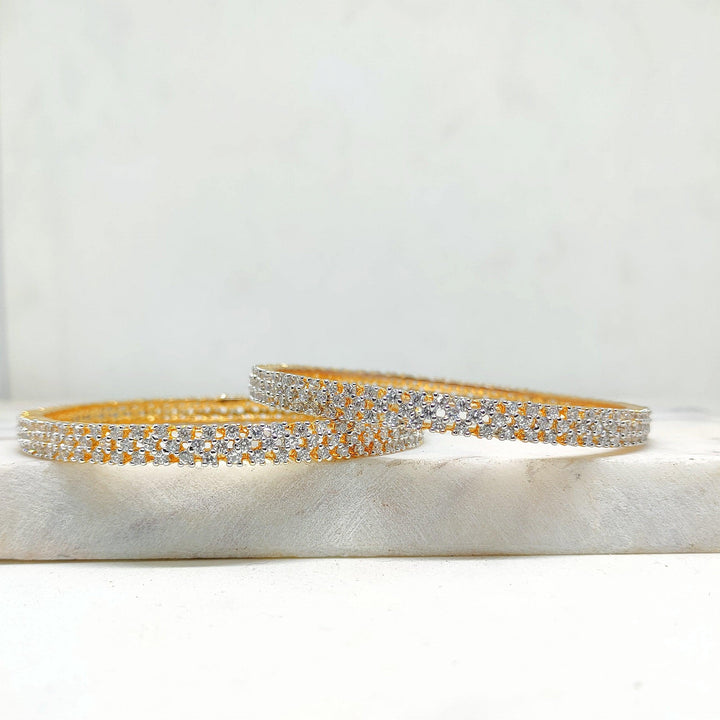 American Diamond Gold Plated Premium Quality Bangles For Women's and Girls - Mohsin Textiles