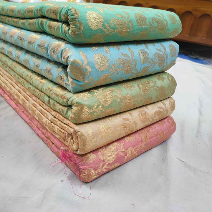 Pure Banarasi Musrize Silk Fabric Unstiched Dress Material - Mohsin Textiles