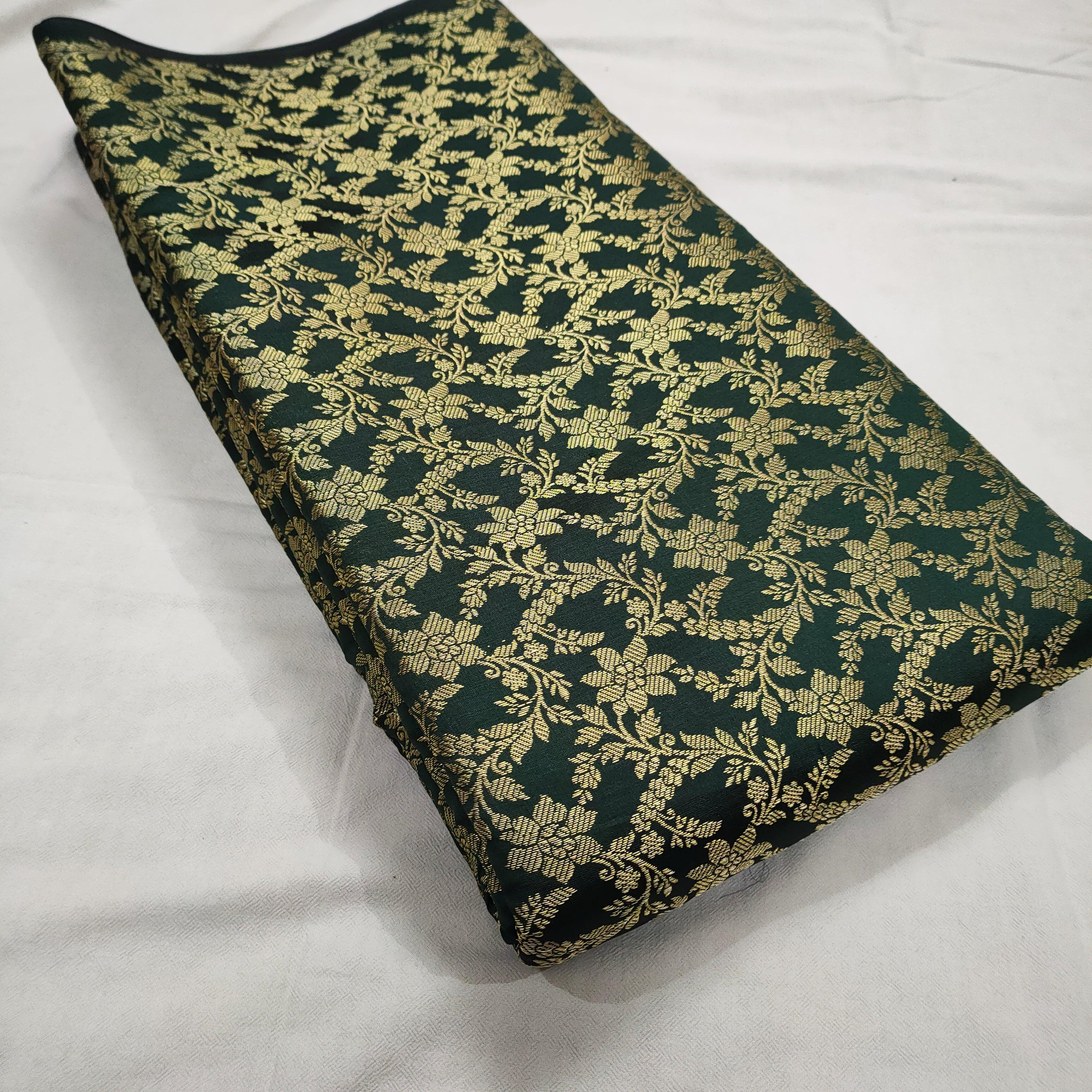 Sunflower Jaal Style Santan Silk Fabrics - Mohsin Textiles