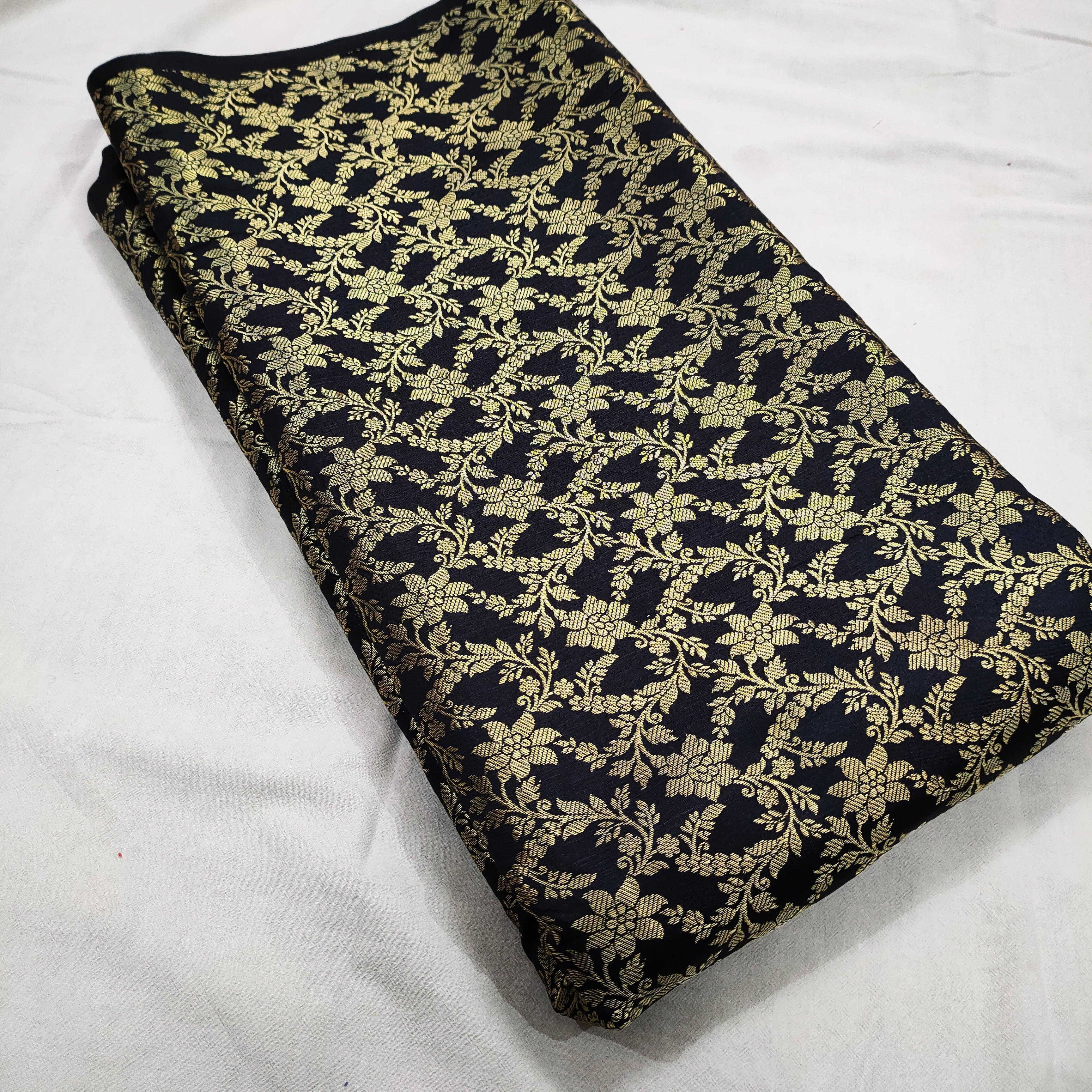 Sunflower Jaal Style Santan Silk Fabrics - Mohsin Textiles