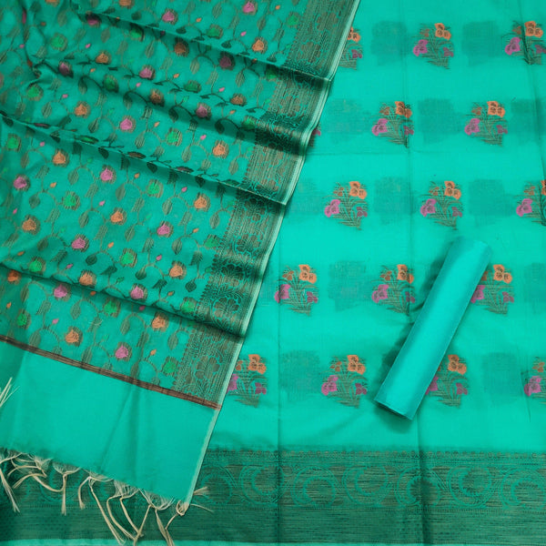 Nihal Resham Silk Banarasi Unstiched Suit - Mohsin Textiles