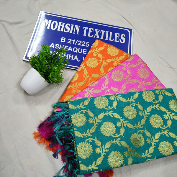 Tejaswini Katan Silk Dupatta Heavy Jaal - Mohsin Textiles