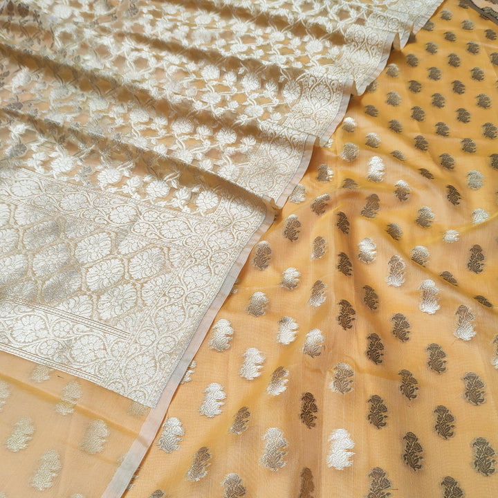 Katrina Organza Silk Banarasi Suit Zari Work - Mohsin Textiles