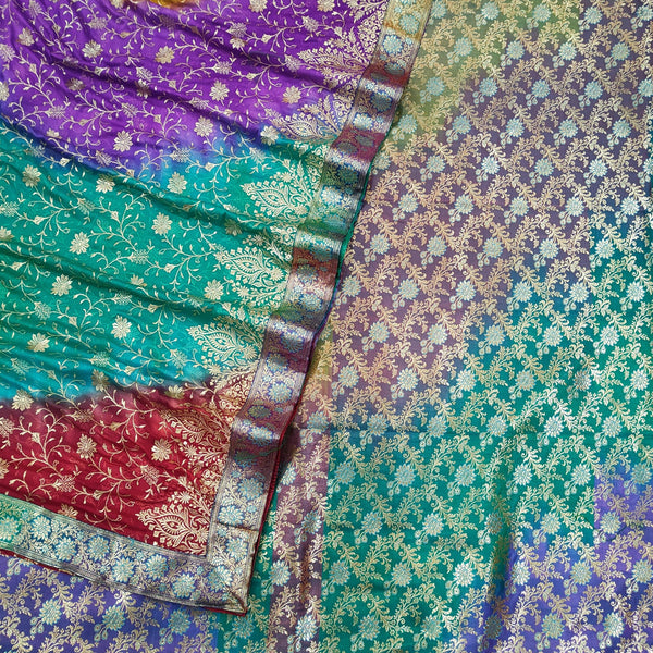 Kalpish Multi Kimkhab Bridal Gharara - Mohsin Textiles