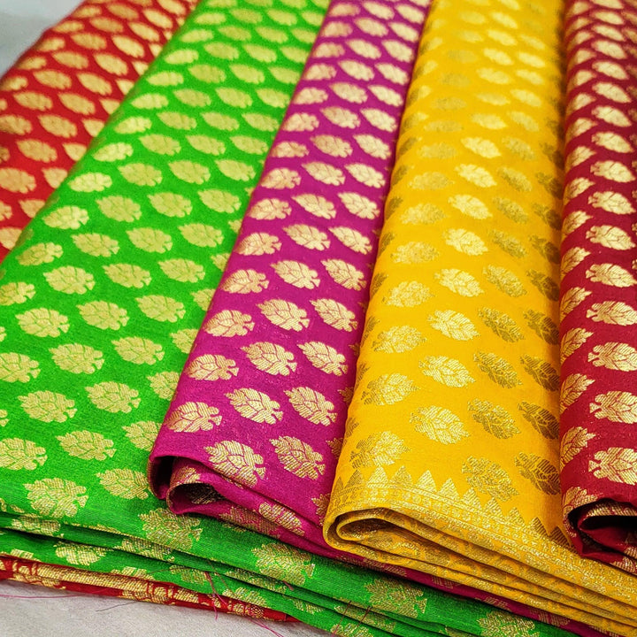 Depika Pure Banarasi Crepe Silk Saree Half Patli (Light Weight) - Mohsin Textiles